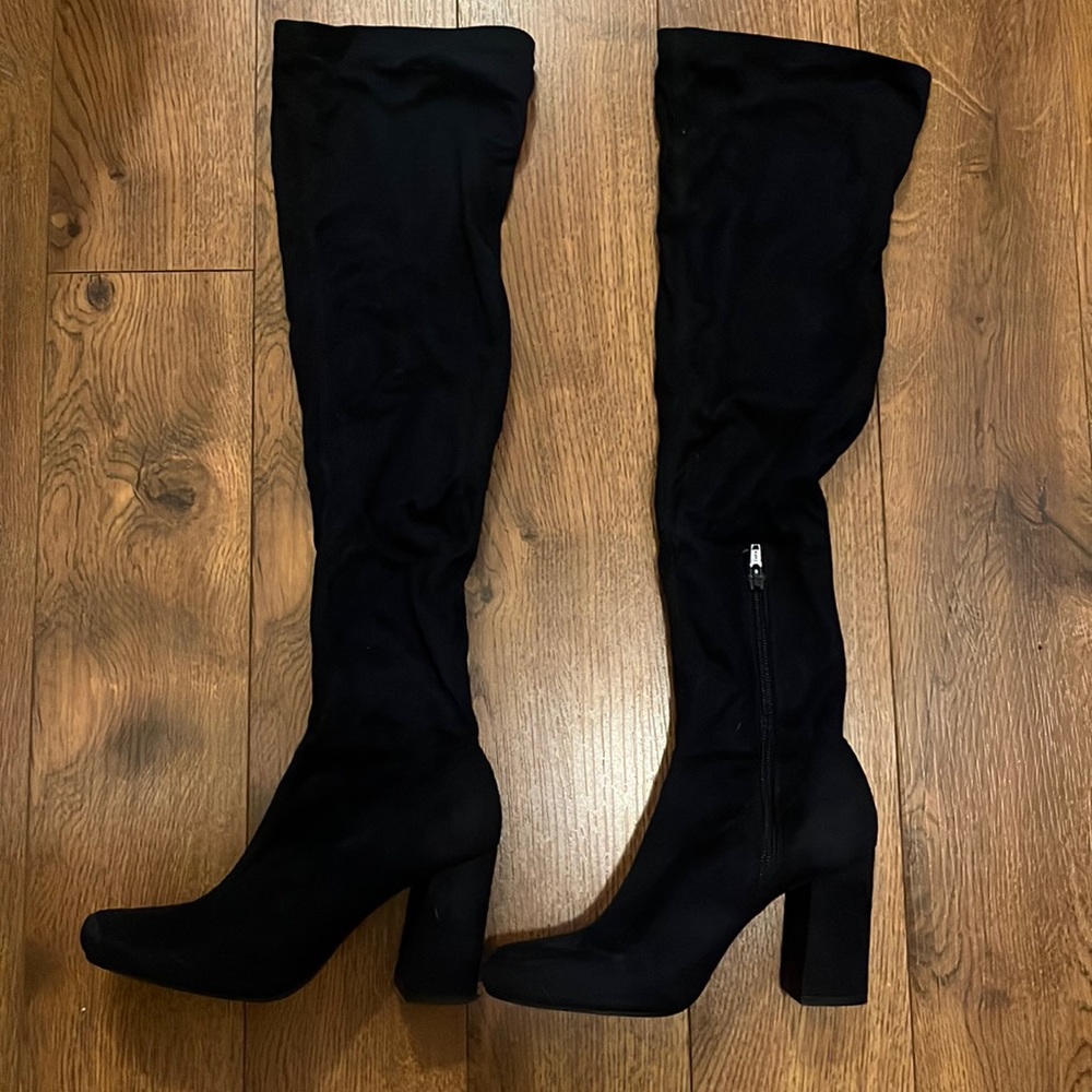 Gently worn Zara faux suede over the knee boots